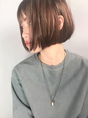 ぱっつんボブ&ミントグレージュ【Luxe高橋あや】表参道