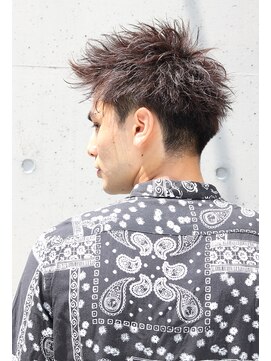 ネイビー(NAVY) ソフトツーブロックくせ毛風パーマビジネス好感度○ツーブロック