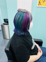 アスイン(asuin)&nbsp;ブリーチ一回超派手髪☆色が抜けても綺麗☆