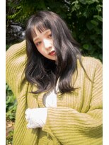 トローノ 栄(TRONO)&nbsp;20代30代◎韓国風/ダークグレー/オン眉バング/くびれ巻き