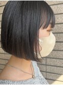 黒髪ミニボブ