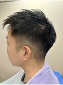 爽やかショートアップバングフェード ショート ビジネススタイル