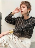 オン眉バング小顔クールショートウルフM.SLASHたまプラーザ6-8★
