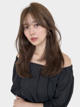 ユーフォリア 渋谷グランデ(Euphoria SHIBUYA GRANDE) ベージュカラー レイヤーカット シースルーバング 髪質改善