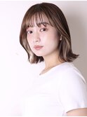 デザインカラーレイヤーカットウェットヘアオリーブベージュ0803