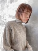 【GEEKS渋谷】レイヤーボブ/ショコラピンク/冬カラー/伸ばしかけ