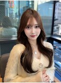 韓国ウェーブヘア前髪カットレイヤーカット髪質改善銀座