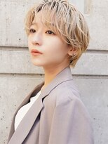 オーバーヘアー 大久保店(over hair)&nbsp;【over hair】ハンサムショート×ハイトーンカラー