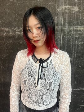 ヘアーアンドメイク ビス(HAIR&MAKE bis) ブリーチ/デザインカラー/レッド