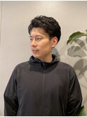 メンズビジネススタイル毛流れ