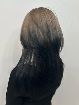 ラピス 福岡天神店(Lapis) ホワイトグレージュ×デザインカラー