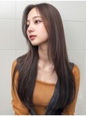 ハニーベージュ×小顔レイヤーカット