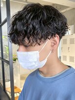 エリマ 横浜西口(elima)&nbsp;横浜西口ツイストスパイラルパーマメンズカットラウンドマッシュ