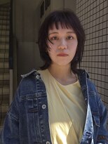 インク(ink”) ミディアムウルフ×顔回りレイヤーボブ@20代30代40代50代