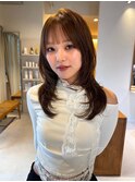 ブラウンカラー　透明感ブラウンカラー　ブリーチなし　レイヤー