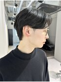 【岡山/メンズカット】ニュアンスパーマ × センターパート