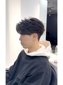 ワックスでつくるセンターパート