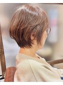ショートボブ×髪質改善×白髪ぼかし25ナチュラルショート
