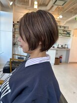 ハーツ 青山表参道店(Heart's) 白髪ぼかし脱白髪染め似合わせショートボブ40代50代60代