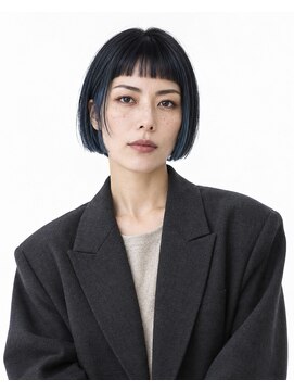 ヘアーアンドメイク ソファー 泉中央店(hair&make Sofa) ブルーブラック×アイシーブルーのマイクロボブ