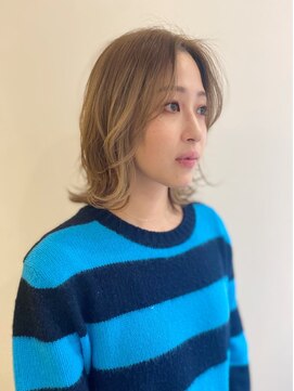 アネラヘアー(Anela hair) 大人可愛い　ハイトーン×外ハネボブ