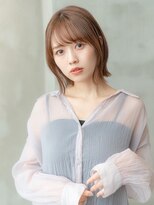 ケアリー 浦和美園(Carelly)&nbsp;大人かわいい前髪セシルカットココアブラウンフリンジウェーブ