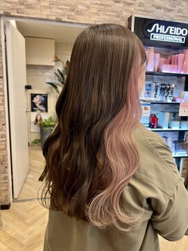 キャラ 池袋本店(CHARA) メンテナンスが楽ちん!インナーカラー【ピンクベージュ】