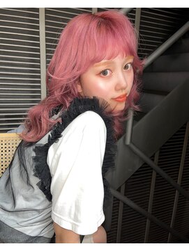 天神美容室 【KASUMI天神美容室】ピンクカラー×海外ヘア×レイヤー