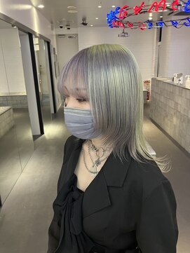 ゲーム 渋谷店(GAME) ダブルカラーミントグリーンケアブリーチハイトーンカラー韓国