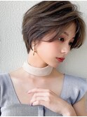 大人かわいい小顔ヘア/サイドバング/大人ショート/20代30代40代