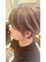 アース 大曽根店(HAIR&MAKE EARTH) earthショートレイヤーボブミルクティー丸みショートボブ