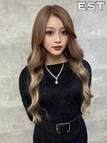 エスト 大阪梅田(EST) レミー100%/53cm☆シールエクステ60枚+ブリーチカラー