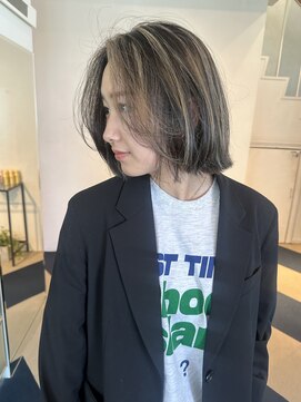 ラパンセノアール(LA PENSEE NOIR) ボブ×デザインカラー