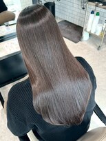 ヘアメイク ミチ 富田店(HAIRMAKE MICHI)&nbsp;髪質改善 縮毛矯正 ストレート ロング 艶髪 グレージュ