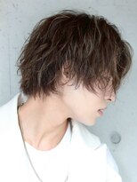ルーシー 名古屋栄(LUCEY) センターパートニュアンスパーマフェザーパーマ波巻きパーマ