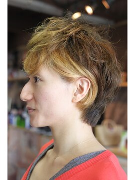 オーバーキャプテンネイキッド(OVER CAPTAIN NAKED) セクションカラー錯覚２ブロックスタイル（ポイントブリーチ）