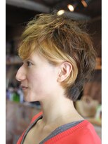 オーバーキャプテンネイキッド(OVER CAPTAIN NAKED) セクションカラー錯覚2ブロックスタイル(ポイントブリーチ)