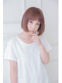 切りっぱなし 小顔 ショートボブ