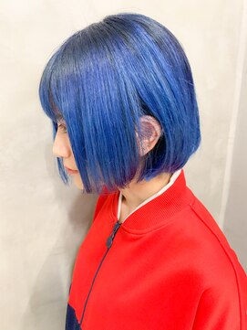 テトヘアー(teto hair) シャーベットブルー、水色、グラデーションカラー、アイスブルー