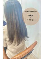 リムヘアー(Lim Hair) 根元染め＋ハイライト＋オンカラー