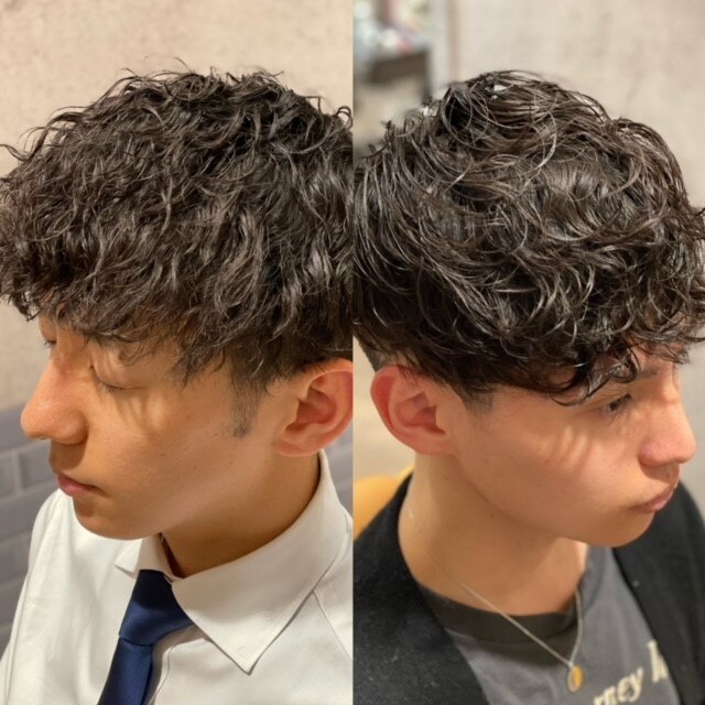 カットコース＋スタイルパーマ（クイックスパと眉カット付き）