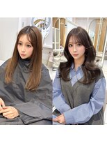 アフロートリノ(AFLOAT Leino)&nbsp;大人可愛いくびれヘア　似合わせ前髪　顔周り銀座美容室#