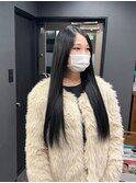 #ブラックカラー#暗髪#ロングヘア#エクステ#プルシール