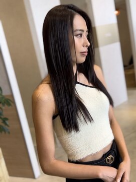 アース コアフュールボーテ 上田店(EARTH coiffure beaute) ロングレイヤー_ブラック_髪質改善