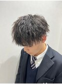ツイストスパイラルパーマ/ツーブロック/ブリーチデザイン