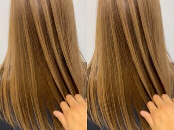 アンフィニワイズ ウェルディ長泉店(Infini-Y's)の写真/【メテオカラー】でダメージケア&艶髪。いつまでも綺麗でオシャレな自分に。髪質改善しながら理想の色味に*