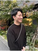 ツーブロック前髪無しスタイル