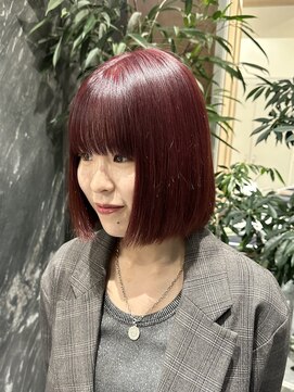 アニュー(A'nyu) カシスレッドケアブリーチルーツカラーアンブレラカラー