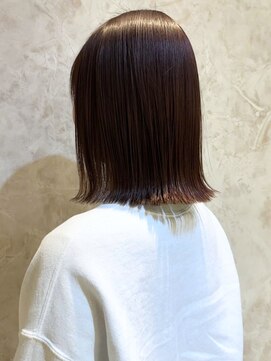 ダブルバイグリッター(W by GRITTERs) 髪質改善縮毛矯正 髪質改善カラー ベージュ 外ハネボブ