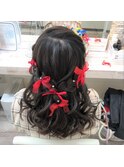 ふわふわハーフアップ